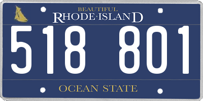 RI license plate 518801