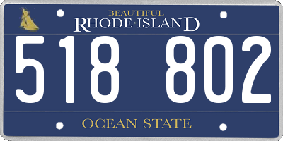 RI license plate 518802