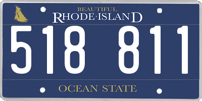 RI license plate 518811