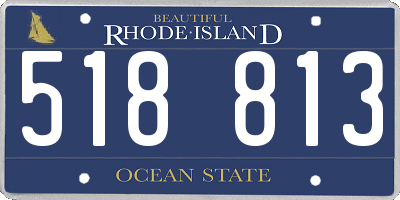 RI license plate 518813