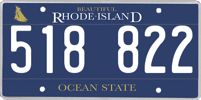 RI license plate 518822