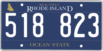 RI license plate 518823
