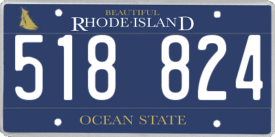 RI license plate 518824