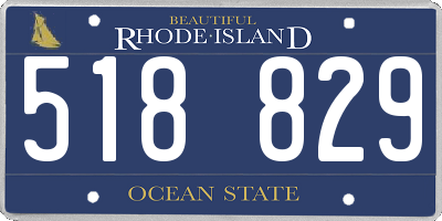 RI license plate 518829