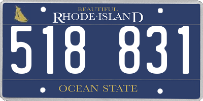 RI license plate 518831