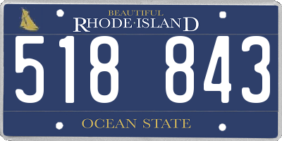 RI license plate 518843
