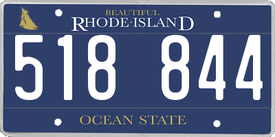 RI license plate 518844