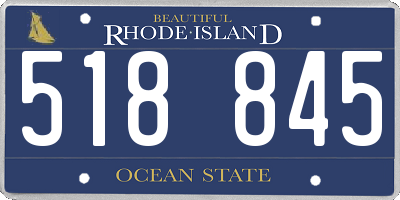 RI license plate 518845