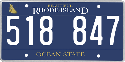 RI license plate 518847