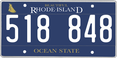 RI license plate 518848