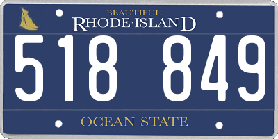 RI license plate 518849