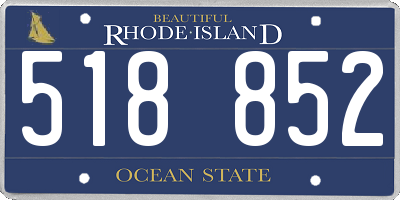 RI license plate 518852