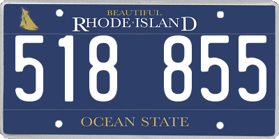 RI license plate 518855