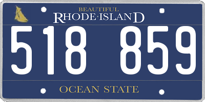RI license plate 518859