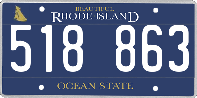 RI license plate 518863