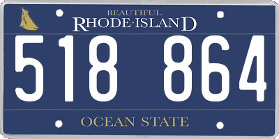 RI license plate 518864