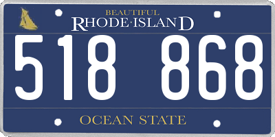 RI license plate 518868