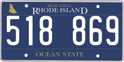 RI license plate 518869