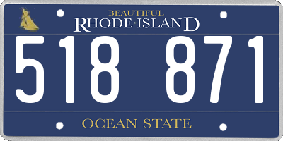 RI license plate 518871
