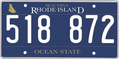RI license plate 518872