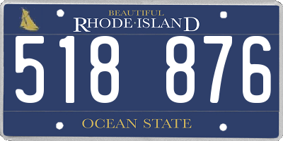 RI license plate 518876