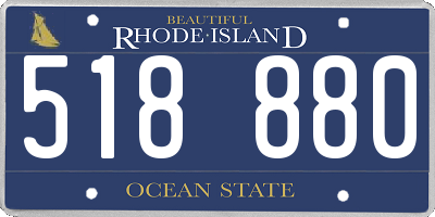 RI license plate 518880