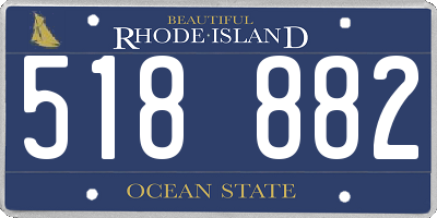 RI license plate 518882