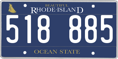 RI license plate 518885