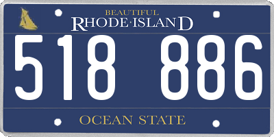 RI license plate 518886