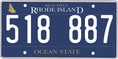 RI license plate 518887