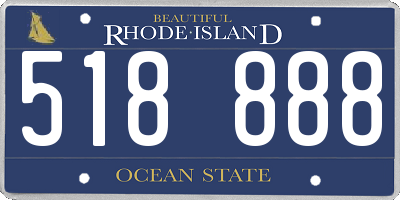 RI license plate 518888