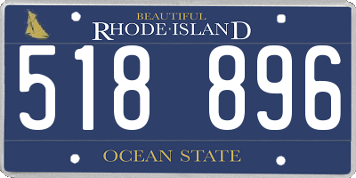 RI license plate 518896