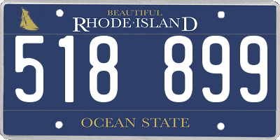 RI license plate 518899