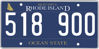 RI license plate 518900