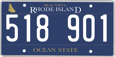 RI license plate 518901