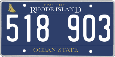 RI license plate 518903