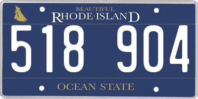 RI license plate 518904