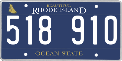 RI license plate 518910
