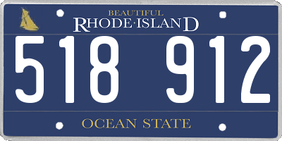 RI license plate 518912