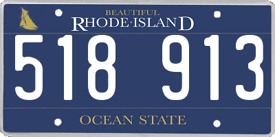 RI license plate 518913