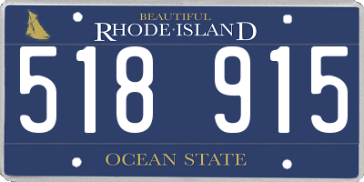 RI license plate 518915