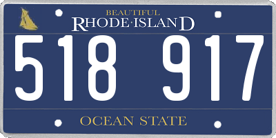 RI license plate 518917