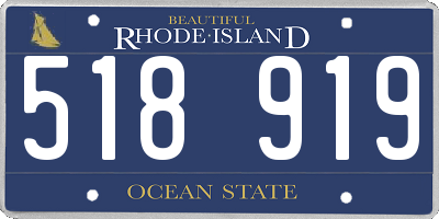 RI license plate 518919
