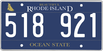 RI license plate 518921