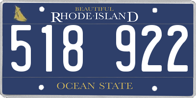 RI license plate 518922
