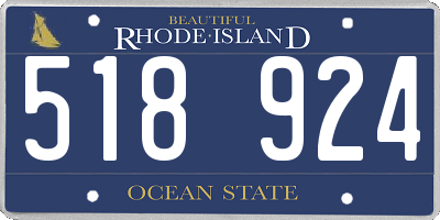 RI license plate 518924