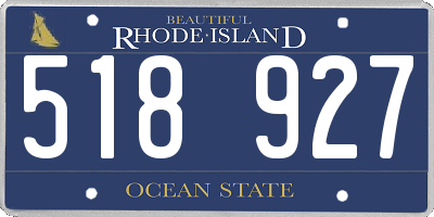 RI license plate 518927