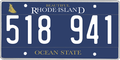 RI license plate 518941