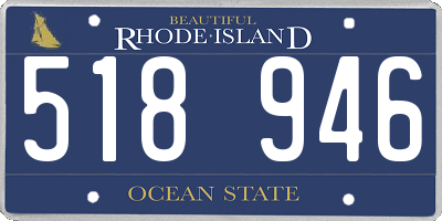 RI license plate 518946