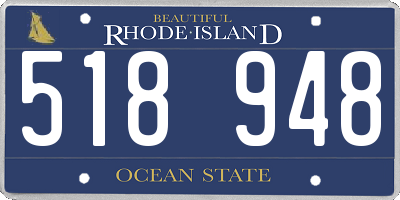 RI license plate 518948